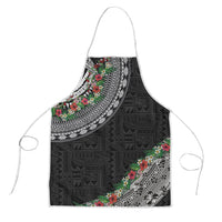 Fiji Hibiscus Apron Tapa Masi Motifs with Tropical Plants