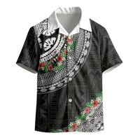 Fiji Hibiscus Kid Hawaiian Shirt Tapa Masi Motifs with Tropical Plants