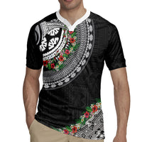 Fiji Hibiscus Rugby Jersey Tapa Masi Motifs with Tropical Plants