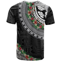 Fiji Hibiscus T Shirt Tapa Masi Motifs with Tropical Plants LT03 - Polynesian Pride