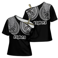 Samoa Traditional Tattoo Cross Shoulder Shirt Tribal Tatau Pattern