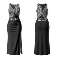 Samoa Traditional Tattoo Family Matching Tank Maxi Dress and Hawaiian Shirt Tribal Tatau Pattern