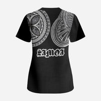 Samoa Traditional Tattoo Scrub Top Tribal Tatau Pattern