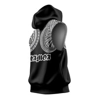 Samoa Traditional Tattoo Sleeveless Hoodie Tribal Tatau Pattern