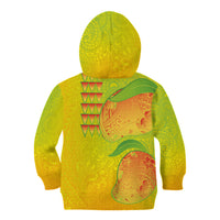 Hawaiian Mango Kid Hoodie Polynesian Art Pattern and Kakau Tattoo