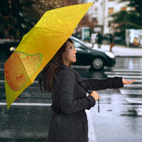Hawaiian Mango Umbrella Polynesian Art Pattern and Kakau Tattoo