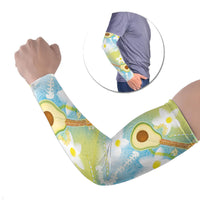 Hawaiian Ukulele Avocado Arm Sleeves Leis and Polynesian Pattern