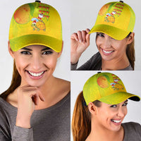 Hawaiian Mango Mele Kalikimaka Classic Cap Santa Claus Surfing with Mango Christmas Turtle