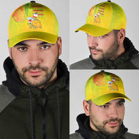 Hawaiian Mango Mele Kalikimaka Classic Cap Santa Claus Surfing with Mango Christmas Turtle