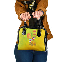 Hawaiian Mango Mele Kalikimaka Shoulder Handbag Santa Claus Surfing with Turtle Mango Christmas