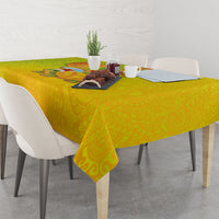 Hawaiian Mango Mele Kalikimaka Tablecloth Santa Claus Surfing with Turtle Mango Christmas