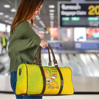 Hawaiian Mango Mele Kalikimaka Travel Bag Santa Claus Surfing with Turtle Mango Christmas