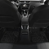 Hawaiian Turtle and Shark Car Mats Kakau Tribal with Polynesian Pattern Black Color