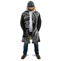 Hawaiian Turtle and Shark Cloak Kakau Tribal with Polynesian Pattern Black Color
