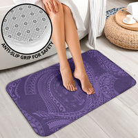Hawaiian Turtle and Shark Bathroom Set Kakau Tribal with Polynesian Pattern Purple Color