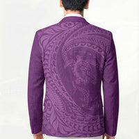 Hawaiian Turtle and Shark Blazer Kakau Tribal with Polynesian Pattern Pink Color