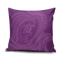 Hawaiian Turtle and Shark Pillow Cover Kakau Tribal with Polynesian Pattern Pink Color