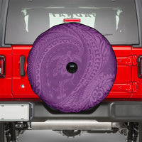 Hawaiian Turtle and Shark Spare Tire Cover Kakau Tribal with Polynesian Pattern Pink Color