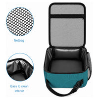 Hawaiian Turtle and Shark Lunch Bag Kakau Tribal with Polynesian Pattern Turquoise Color