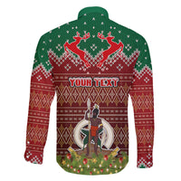 Personalised Vanuatu Christmas Family Matching Short Sleeve Bodycon Dress and Hawaiian Shirt Pig Tusk Beautiful Merry Xmas Snowflake LT03 - Polynesian Pride