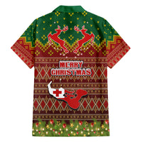 Tonga Christmas Kid Hawaiian Shirt Coat of Arms and Map Beautiful Merry Xmas Snowflake LT03 - Polynesian Pride