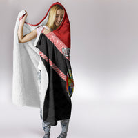 Personalised Tonga Hooded Blanket Tonga Coat of Arms with Seamless Tapa Ngatu Pattern LT03 - Polynesian Pride