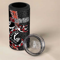 Aotearoa Toitu Te Tiriti 4 in 1 Can Cooler Tumbler Maori Taniwha Haka - Honour the Treaty