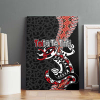 Aotearoa Toitu Te Tiriti Canvas Wall Art Maori Taniwha Haka - Honour the Treaty LT03