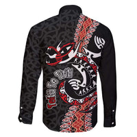 Aotearoa Toitu Te Tiriti Family Matching Puletasi and Hawaiian Shirt Maori Taniwha Haka - Honour the Treaty LT03
