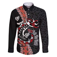 Aotearoa Toitu Te Tiriti Family Matching Tank Maxi Dress and Hawaiian Shirt Maori Taniwha Haka - Honour the Treaty LT03
