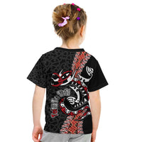 Aotearoa Toitu Te Tiriti Kid T Shirt Maori Taniwha Haka - Honour the Treaty LT03