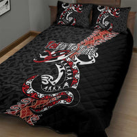 Aotearoa Toitu Te Tiriti Quilt Bed Set Maori Taniwha Haka - Honour the Treaty LT03