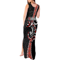 Aotearoa Toitu Te Tiriti Tank Maxi Dress Maori Taniwha Haka - Honour the Treaty LT03
