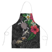 Hawaiian Tropical Plants and Turtles Apron Polynesian Art Motifs