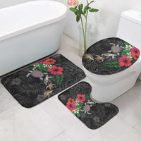 Hawaiian Tropical Plants and Turtles Bathroom Set Polynesian Art Motifs