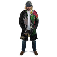 Hawaiian Tropical Plants and Turtles Cloak Polynesian Art Motifs