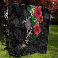 Hawaiian Tropical Plants and Turtles Quilt Polynesian Art Motifs
