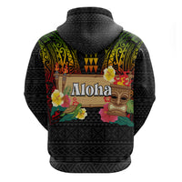 Hawaii Pan-Pacific Festival Zip Hoodie Hawaiian Elements and Polynesian Tattoo