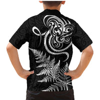 New Zealand Octopus Tattoo and Fern Family Matching Mermaid Dress and Hawaiian Shirt Maori Pattern