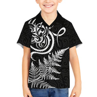 New Zealand Octopus Tattoo and Fern Hawaiian Shirt Maori Pattern