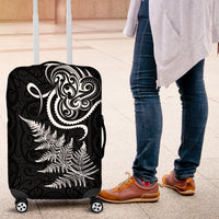 New Zealand Octopus Tattoo and Fern Luggage Cover Maori Pattern
