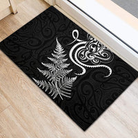 New Zealand Octopus Tattoo and Fern Rubber Doormat Maori Pattern