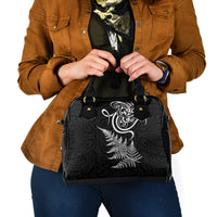 New Zealand Octopus Tattoo and Fern Shoulder Handbag Maori Pattern