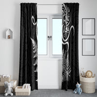 New Zealand Octopus Tattoo and Fern Window Curtain Maori Pattern LT03 - Polynesian Pride