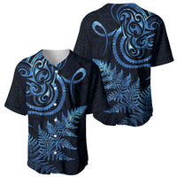 New Zealand Octopus Tattoo and Fern Baseball Jersey Maori Pattern Matariki Style