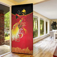 Papua New Guinea Independence Day Door Cover Happy Anniversary 50th Bird-of-paradise Melanesian Tattoos - Polynesian Pride