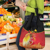 Papua New Guinea Independence Day Grocery Bag Happy Anniversary 50th Bird-of-paradise Melanesian Tattoos - Polynesian Pride