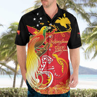 Papua New Guinea Independence Day Hawaiian Shirt Happy Anniversary 50th Bird-of-paradise Melanesian Tattoos - Polynesian Pride