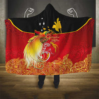 Papua New Guinea Independence Day Hooded Blanket Happy Anniversary 50th Bird-of-paradise Melanesian Tattoos - Polynesian Pride