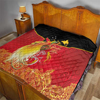 Papua New Guinea Independence Day Quilt Happy Anniversary 50th Bird-of-paradise Melanesian Tattoos - Polynesian Pride